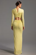 Kendall Long Sleeve Knot Maxi Dress