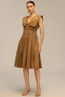 Tiza V-Neck Sleeveless Midi Dress