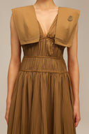 Tiza V-Neck Sleeveless Midi Dress