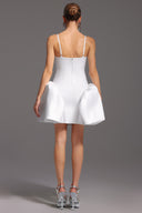 Saly Strapless Sleeveless Flowers Bandage Mini Dress