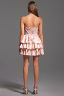 Waner Sleeveless Printing Flrs Mini Dress