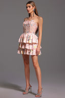 Waner Sleeveless Printing Flrs Mini Dress
