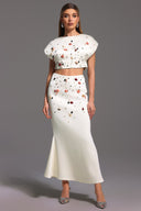 Eren Sleeveless Diamond Fishtail Maxi Two-Piece Set