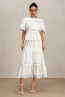 Salla Short Sleeve Lace Diamond Two-Piece Set