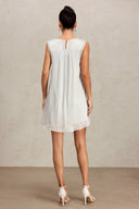 Yamaly Round Neck Sleeveless Diamond Mini Dress