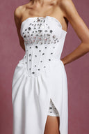 Enid Sleeveless Diamond Slit Bandage Maxi Dress