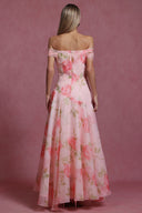 Jussi Sleeveless Flrs Flounce Maxi Dress