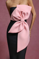 Eiffel Sleeveless Bow Bandage Mini Dress