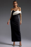 Lala Off-The-Shoulder Fold Bandage Maxi Dress
