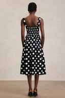 Noah Dot Printed Halter Midi Dress