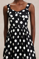Noah Dot Printed Halter Midi Dress