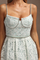 Susel Halter Diamond Lace Mini Dress