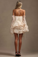 Rocelle Sleeveless Folds Puff Mini Dress