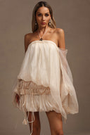 Rocelle Sleeveless Folds Puff Mini Dress