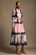 Ruth Long Sleeves Floral Printed Lace Maxi Dress
