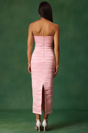 Gayu Sleeveless Bow Wrinkles Midi Dress