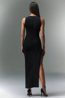Kaiser Sleeveless Hollowed Out Slit Bandage Maxi Dress