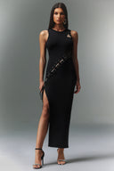 Kaiser Sleeveless Hollowed Out Slit Bandage Maxi Dress
