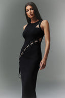 Kaiser Sleeveless Hollowed Out Slit Bandage Maxi Dress