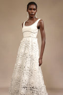 Doe Halter Diamond Lace Midi Dress