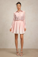 Lestie Lapel Long Sleeves Top And Skirt Two-Piece Set