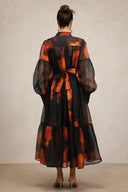 Payson Long Sleeves Printed Maxi Dress