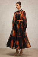 Payson Long Sleeves Printed Maxi Dress