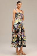 Denny Halter Floral Printed Maxi Dress
