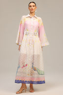 Heloise Long Sleeves  Floral Printed Maxi Dress