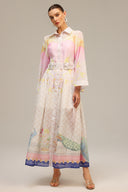 Heloise Long Sleeves  Floral Printed Maxi Dress