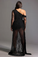 Hunter One Shoulder Slit Maxi Dress