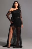 Hunter One Shoulder Slit Maxi Dress