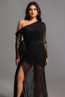 Hunter One Shoulder Slit Maxi Dress