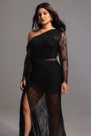 Hunter One Shoulder Slit Maxi Dress