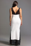 Gunnhild Lace Deep V Maxi Dress