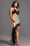 Lolic Lace Midi Bandage Dress