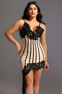 Lolic Lace Midi Bandage Dress