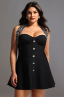 Traci Halter Strapless Sleeveless Mini Dress