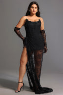 Thandiwe Lace Strapless Maxi Dress