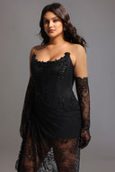 Thandiwe Lace Strapless Maxi Dress