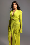 Naomi V-neck Long Sleeves Maxi Dress