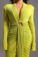 Naomi V-neck Long Sleeves Maxi Dress
