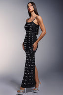 Naya Hollow Diamond Bandage  Maxi Dress