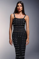 Naya Hollow Diamond Bandage  Maxi Dress