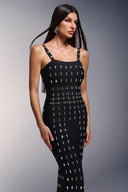Naya Hollow Diamond Bandage  Maxi Dress