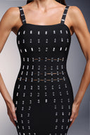 Naya Hollow Diamond Bandage  Maxi Dress