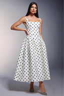 Zada Sleeveless Wave Point Maxi Dress