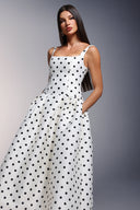 Zada Sleeveless Wave Point Maxi Dress