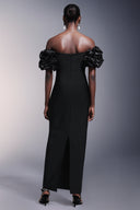 Yarera Strapless Pearls Bandage Maxi Dress