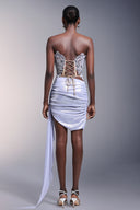 Sandra Sleeveless Diamond Lacing Mini Two-Piece Set